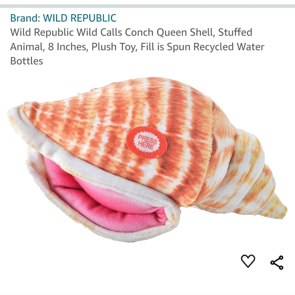 Wild Republic Wild Calls Conch (plush)